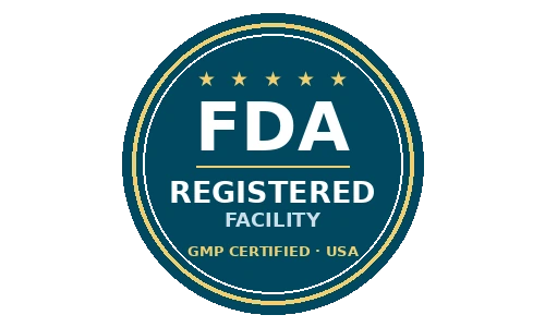 FDA registered facility badge